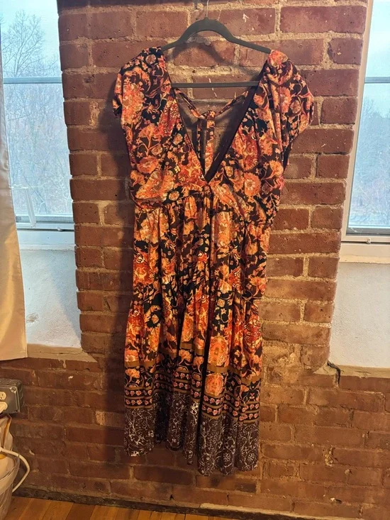 Anthropologie Floral Midi Dress - Picture 4 of 5